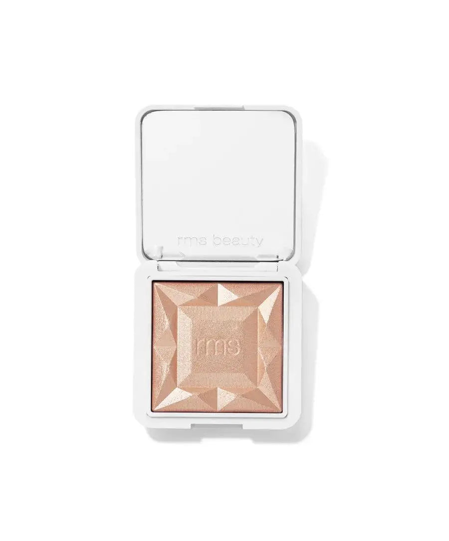RMS Beauty ReDimension Hydra Dew Luminizer in Prosecco Fizz, a luminous cosmetic highlighter with a dewy finish.