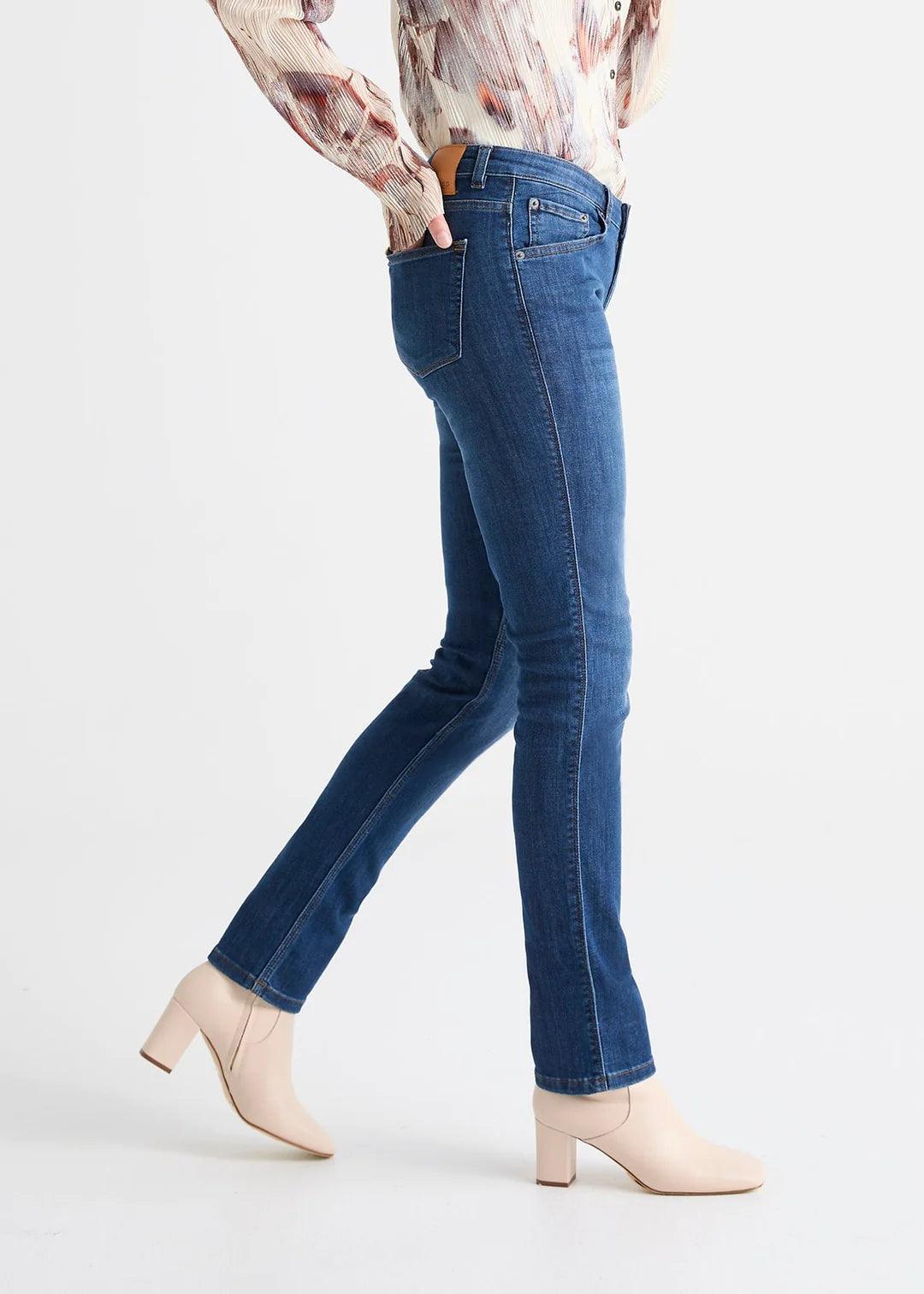 Slim Straight Fit Stretch Denim - Sprig Flower Co