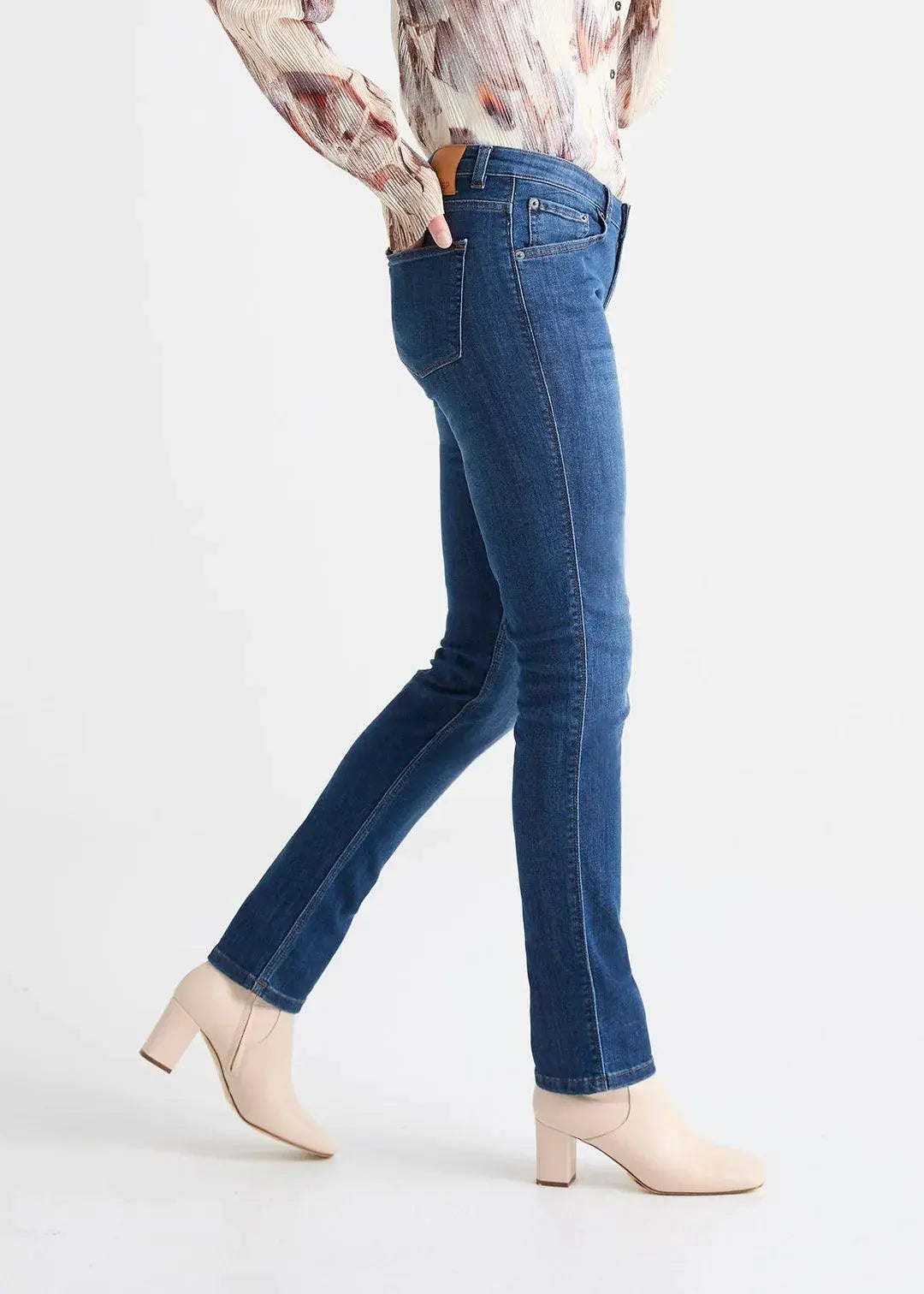 Slim Straight Fit Stretch Denim - Sprig Flower Co