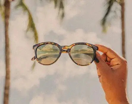 Sunski Makani tortoise gold sunglasses with round frames and tinted lenses, stylish and lightweight for casual wear.