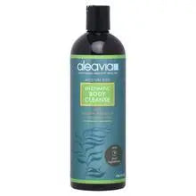 Aleavia Enzymatic Body Cleanse bath product in a 16 oz bottle, featuring natural ingredients for gentle skin cleansing.