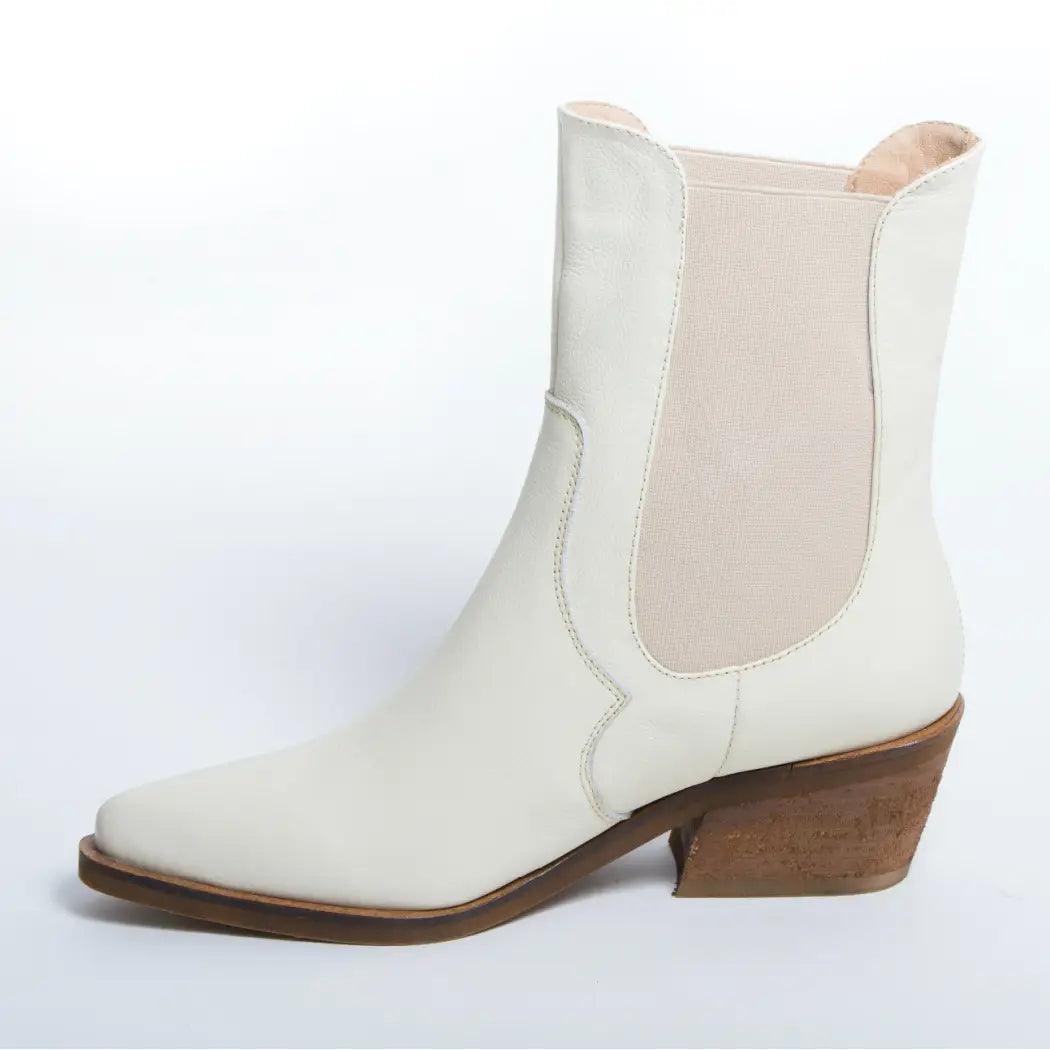 Dallas Western Chelsea Boot - Ivory - Sprig Flower Co