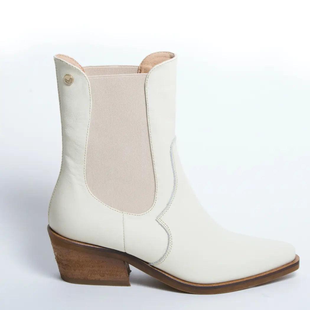 Dallas Western Chelsea Boot - Ivory - Sprig Flower Co