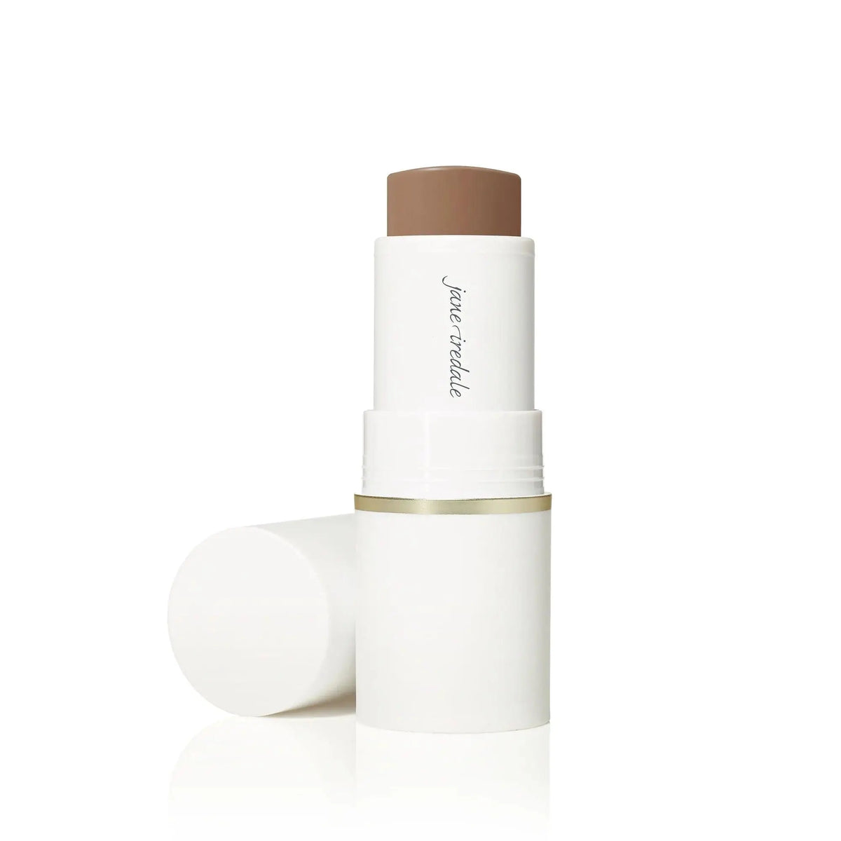 Jane Iredale Glow Time Bronzer Stick, creamy bronzer stick with warm sun-kissed glow, natural sun protection, and easy application.