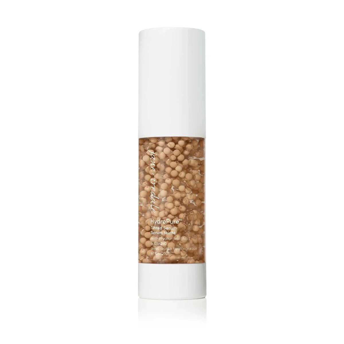 Jane Iredale HydroPure™ Tinted Serum foundation in fair shade, featuring a smooth, lightweight formula with a natural finish.