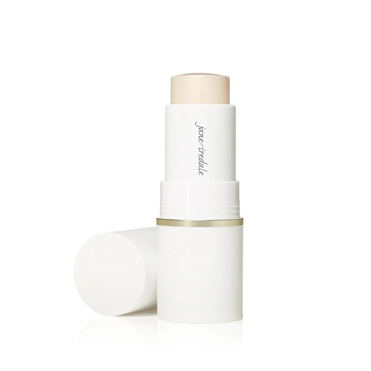 Jane Iredale Glow Time Highlighter Stick in Solstice, showcasing a luminous highlighter with a smooth, stick application.
