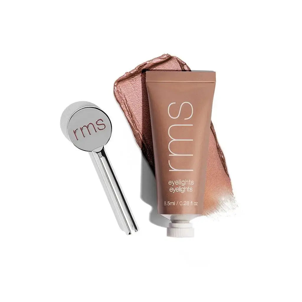RMS Beauty Eyelights Cream Eyeshadow in Flare, soft eye shadow with a creamy texture, applied on eyelids for a natural look.