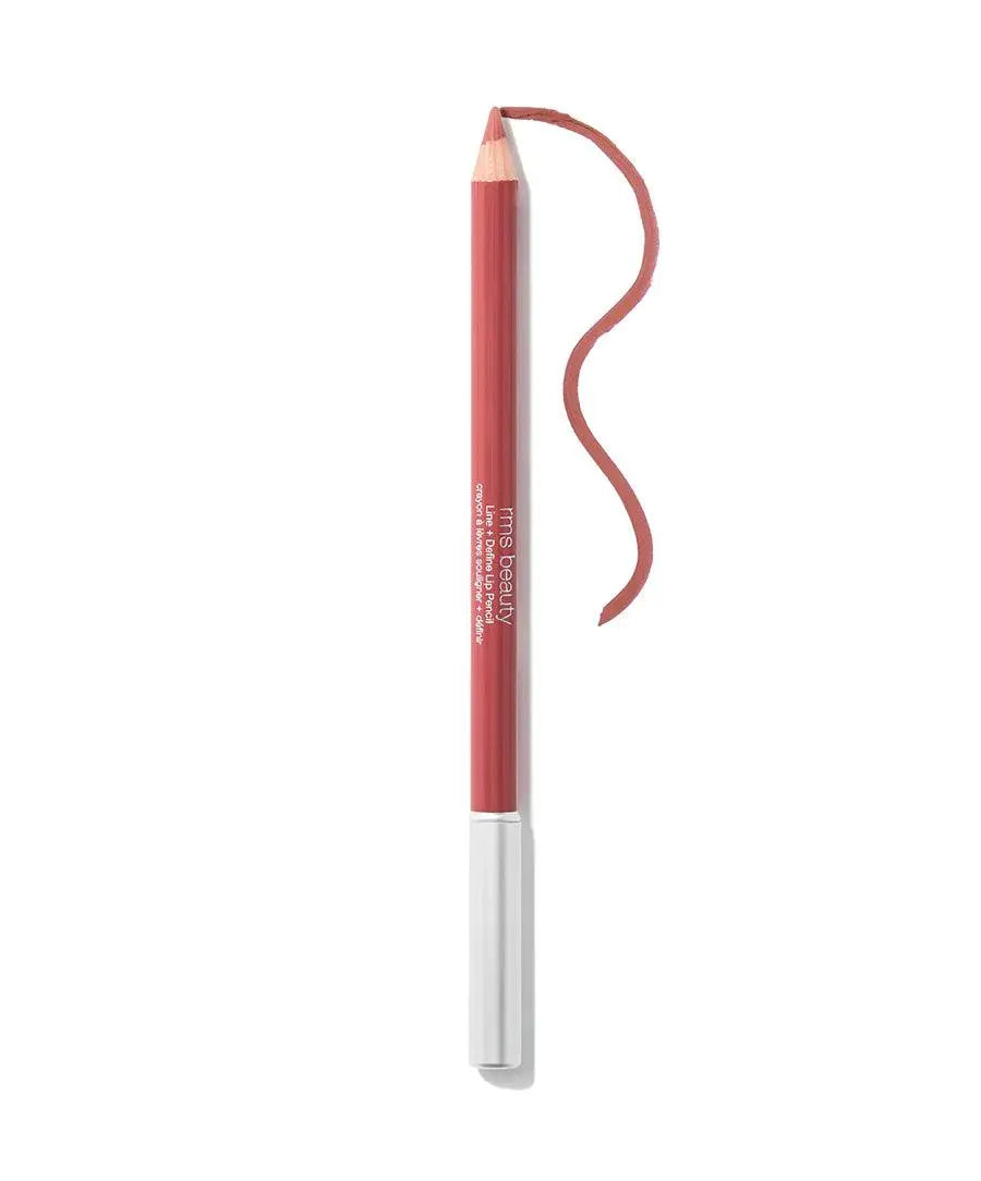 RMS Beauty Go Nude Lip Pencil lip liner in natural nude shade, shown sharpened and ready to define lips.