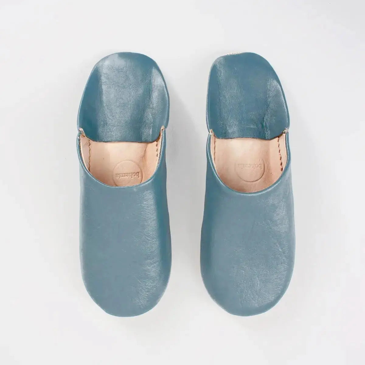 Solid Moroccan Leather Slippers - Sprig Flower Co