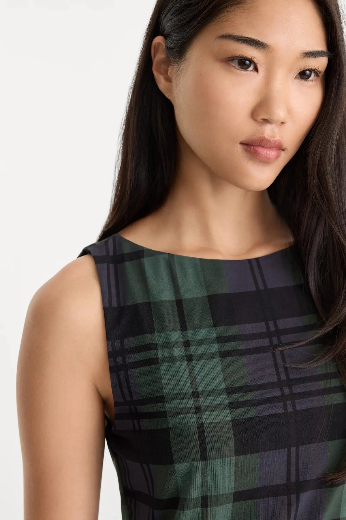 Blair Plaid Mesh Mini Dress