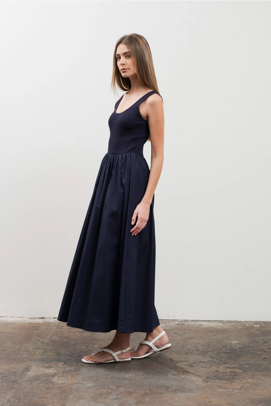 Mixed Media Tank Dress
