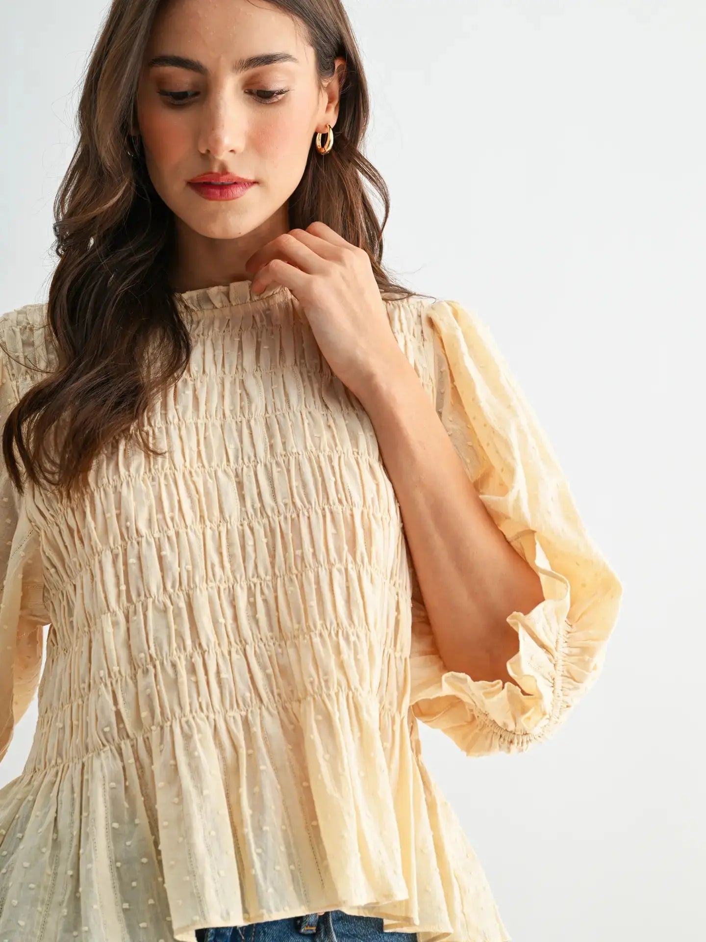 Kacy Smocked Top - Sprig Beauty Co