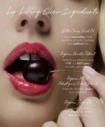 RMS Beauty Mini Lip Oil Trio featuring four small, nourishing lip oils in sleek bottles with applicators.