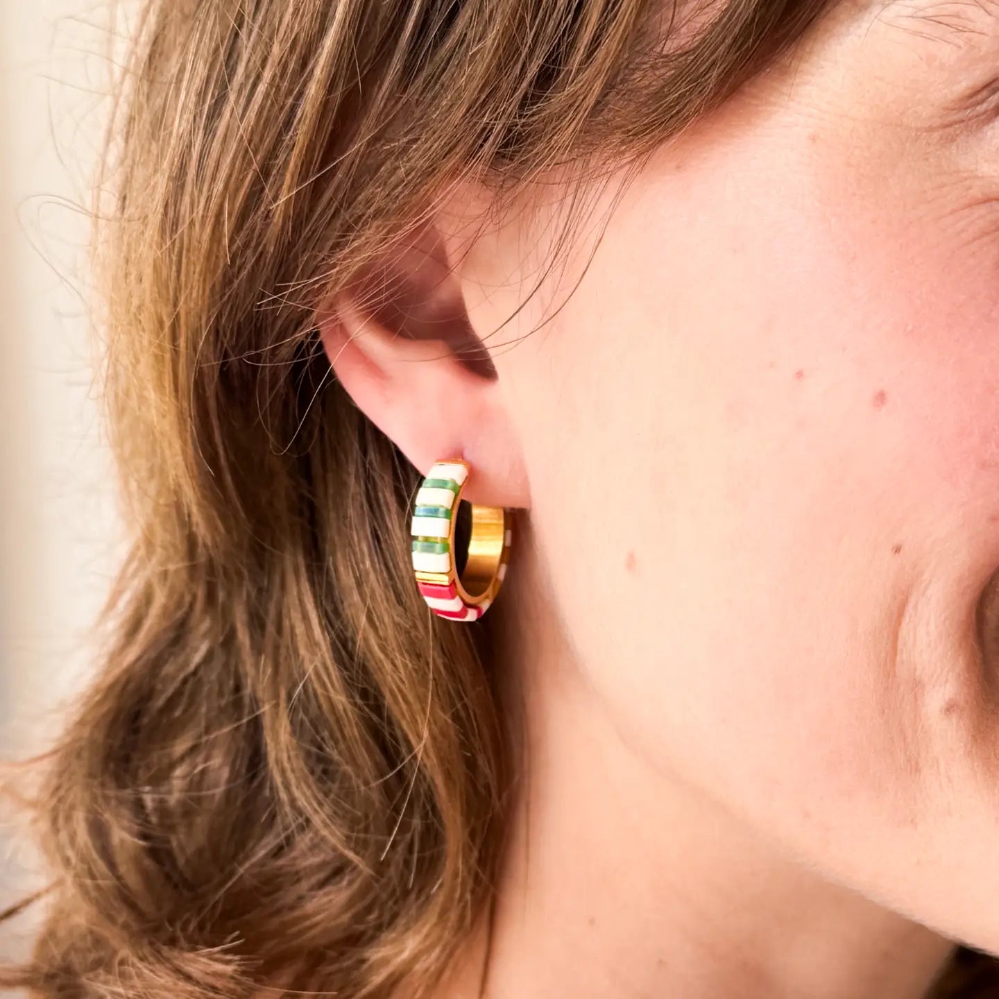 Tila Bead Hoop Earrings Nest Pretty Things