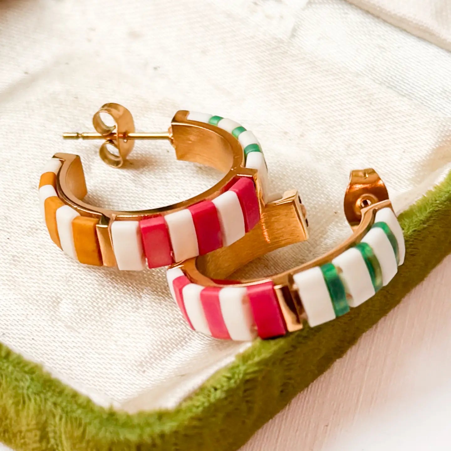 Tila Bead Hoop Earrings Nest Pretty Things