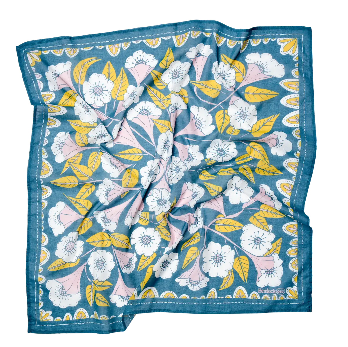 Golden Petal Cotton Bandana Handker Bandana
