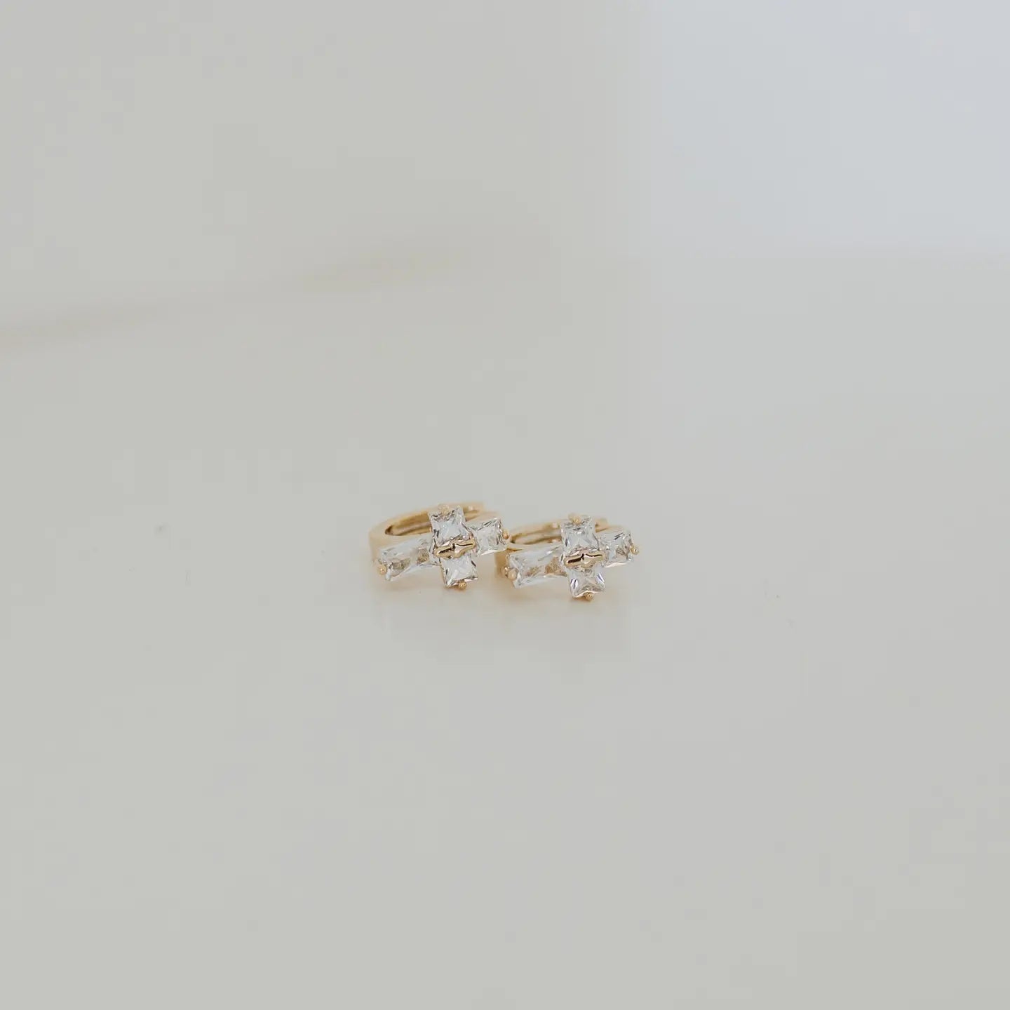 Cross Huggie Hoops - Sprig Beauty Co