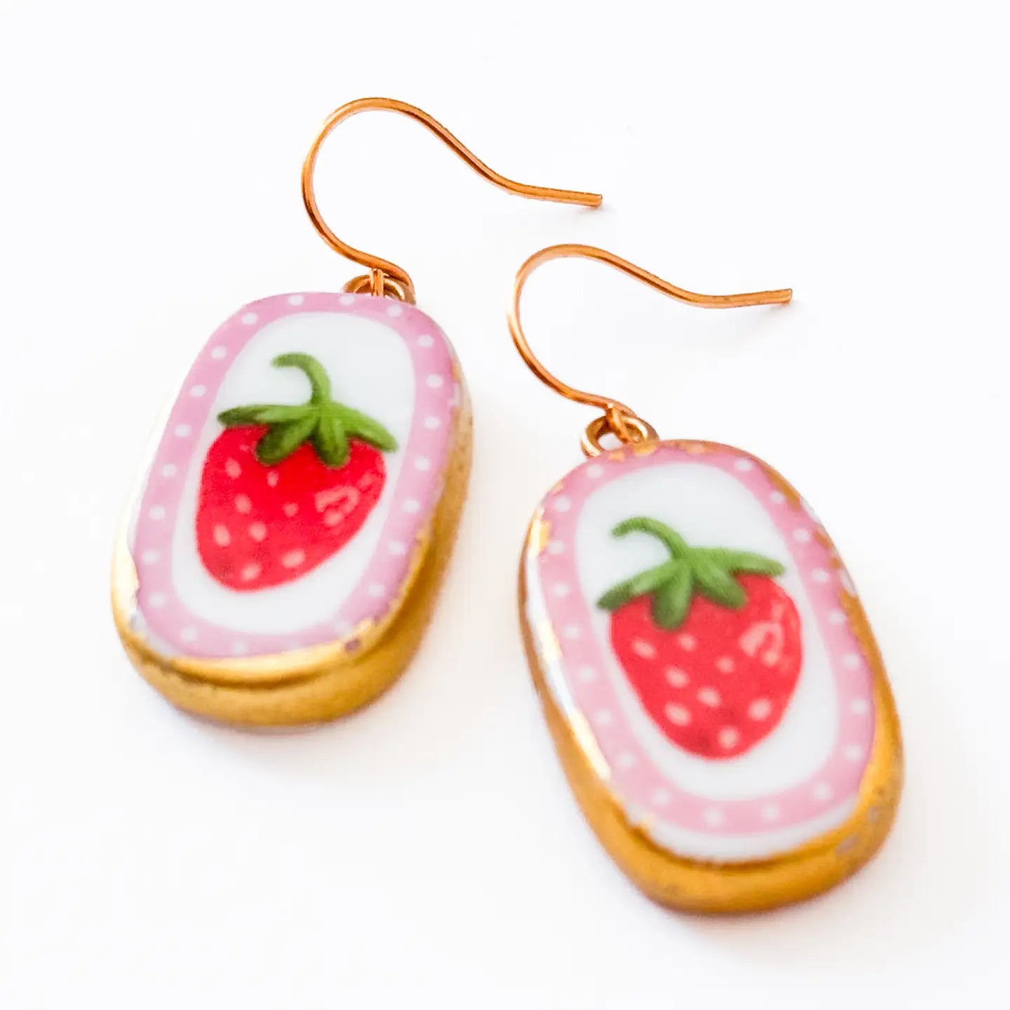 Strawberry Ceramic Earrings Nest Pretty Things