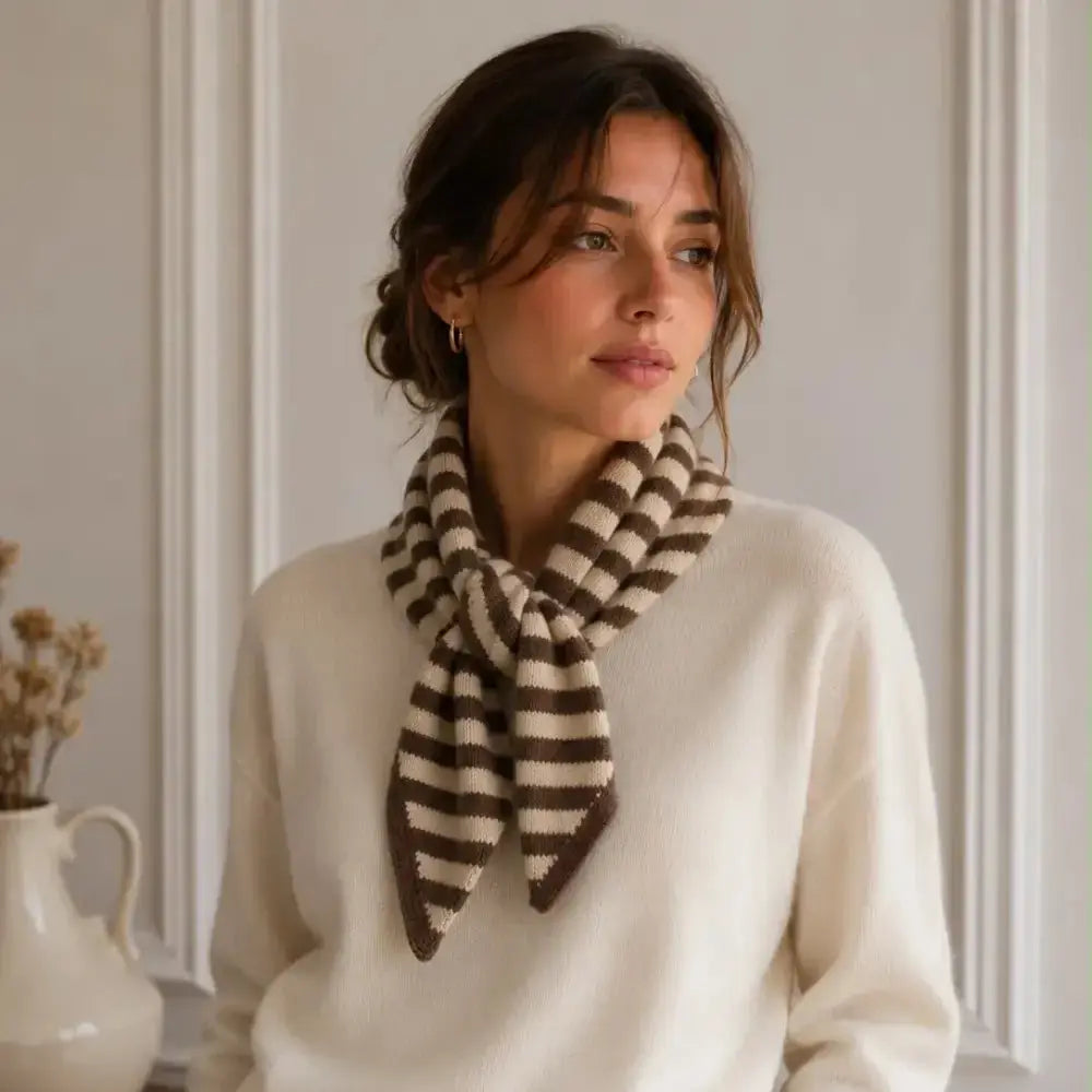 The Colette Striped Knit Scarf