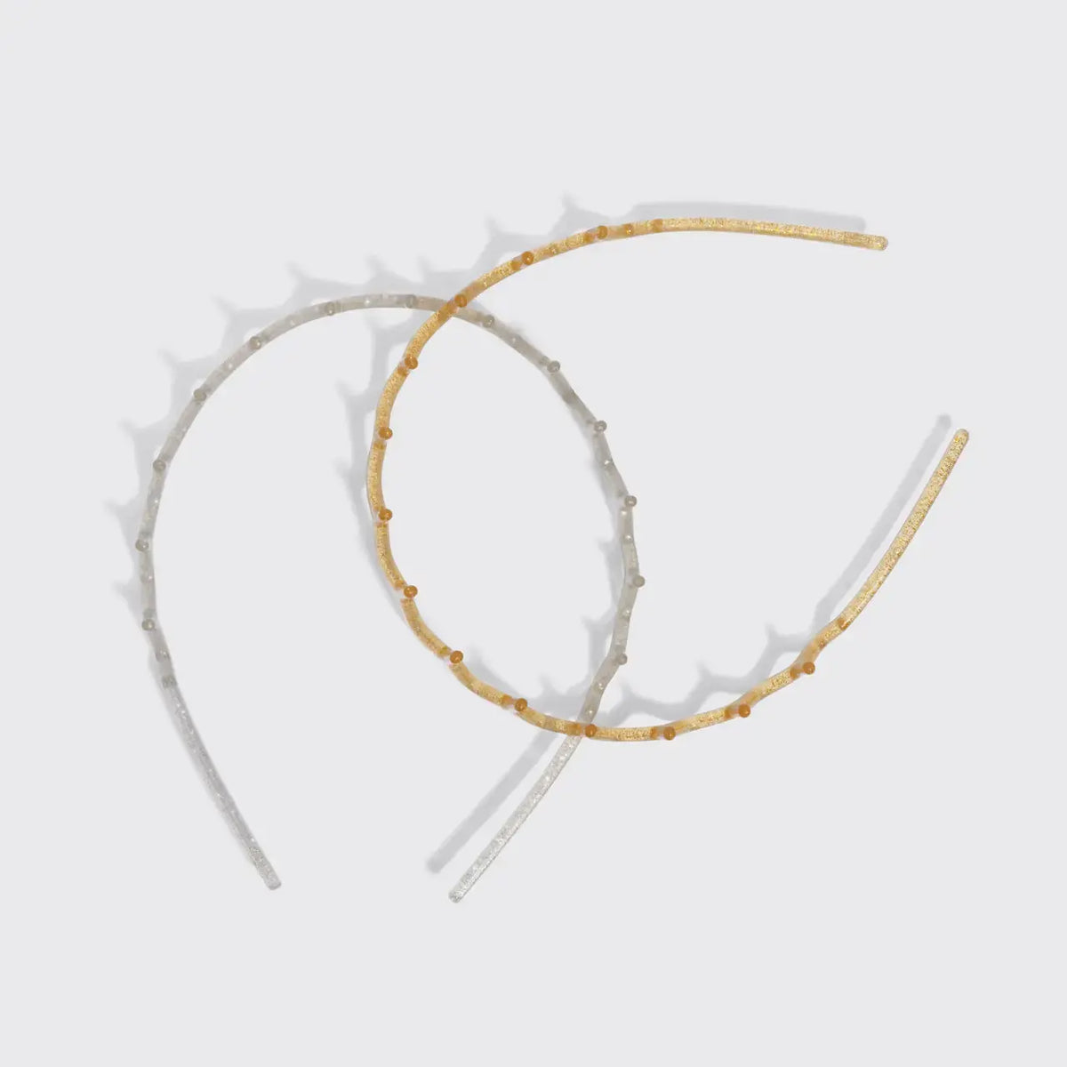 Zigzag Headbands 2pc Set - Gold & Silver