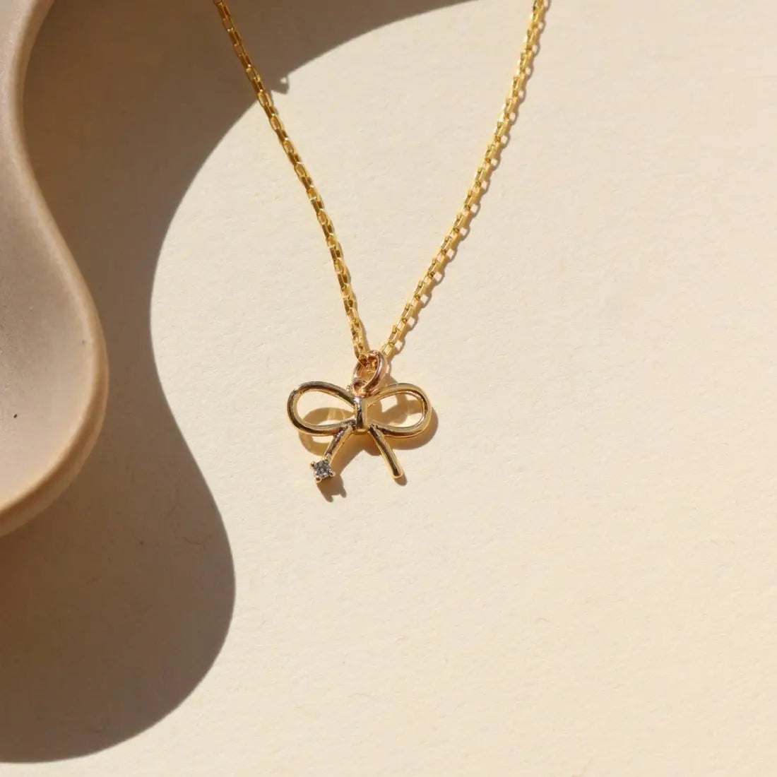 Petite Bow Necklace - Sprig Beauty Co