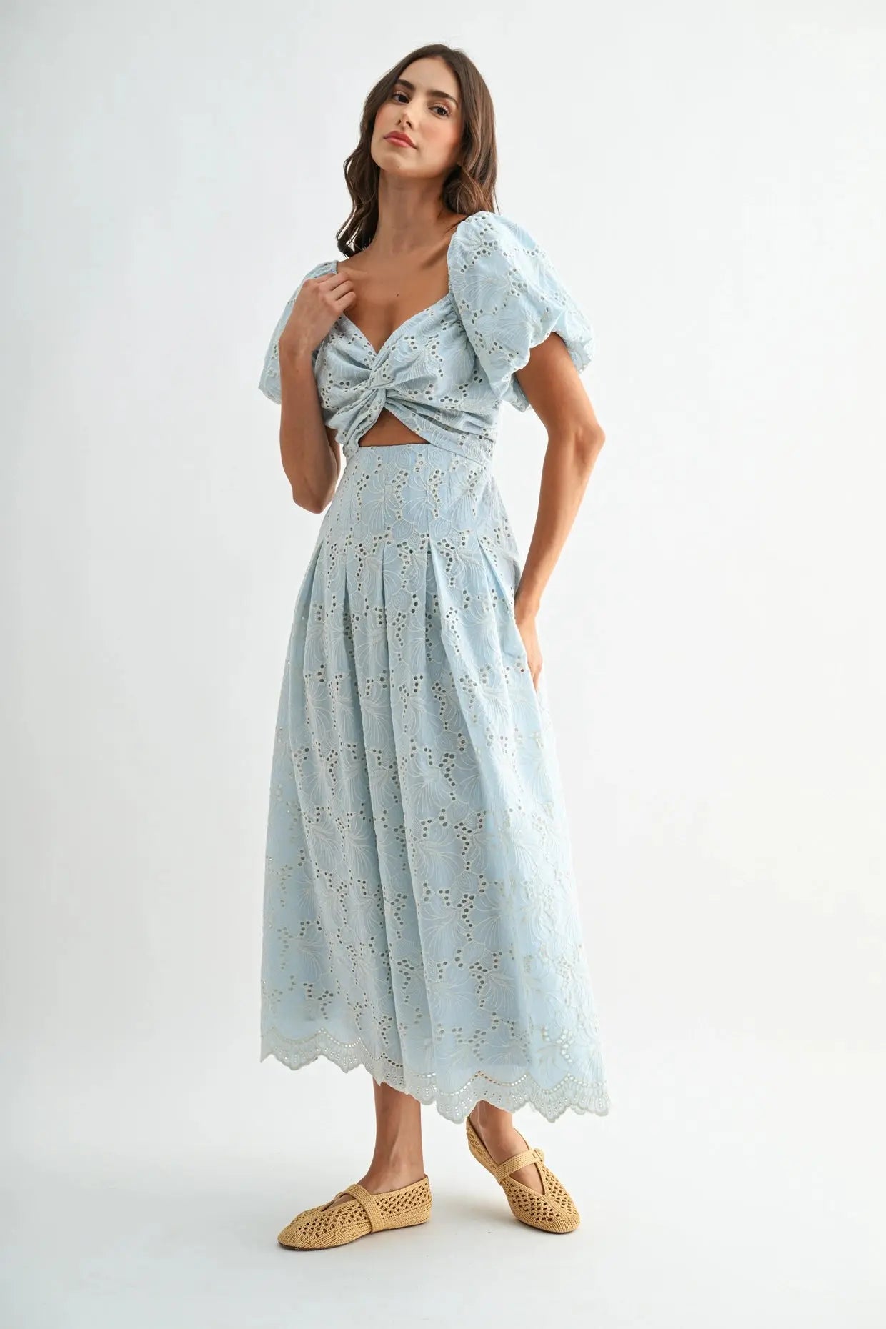 Bluebelle Eyelet Dress - Sprig Beauty Co