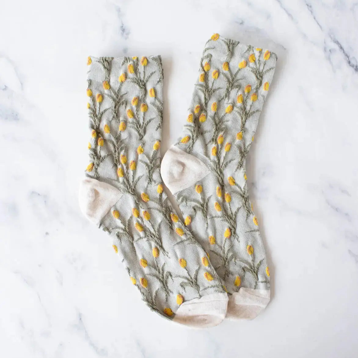Vintage Tulip Socks - Sprig Beauty Co