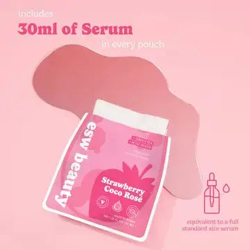 ESW Beauty Winter Mocktail Mask Bar Set featuring colorful skincare masks and packaging for a festive skincare routine.
