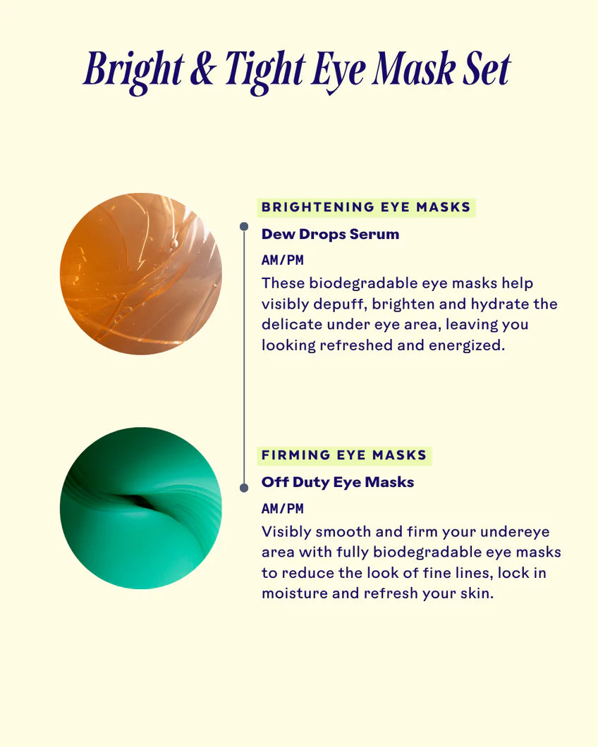 Bright & Tight Biodegradable Eye Mask Quartet - Sprig Beauty Co