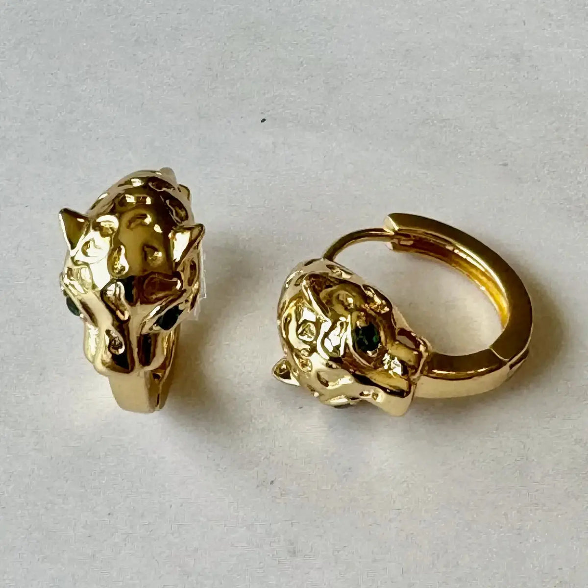 Sabrina Leopard Huggies Earrings
