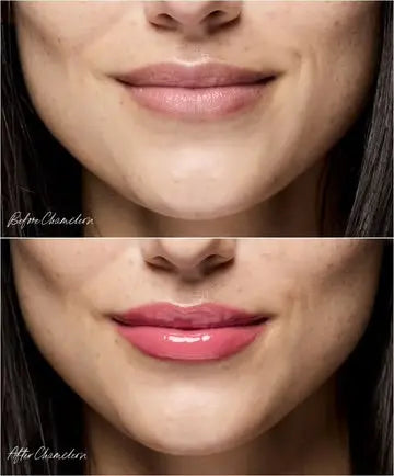 RMS Beauty Mini Lip Oil Trio set featuring three small lip oils in clear tubes with black caps, ideal for nourishing lips.