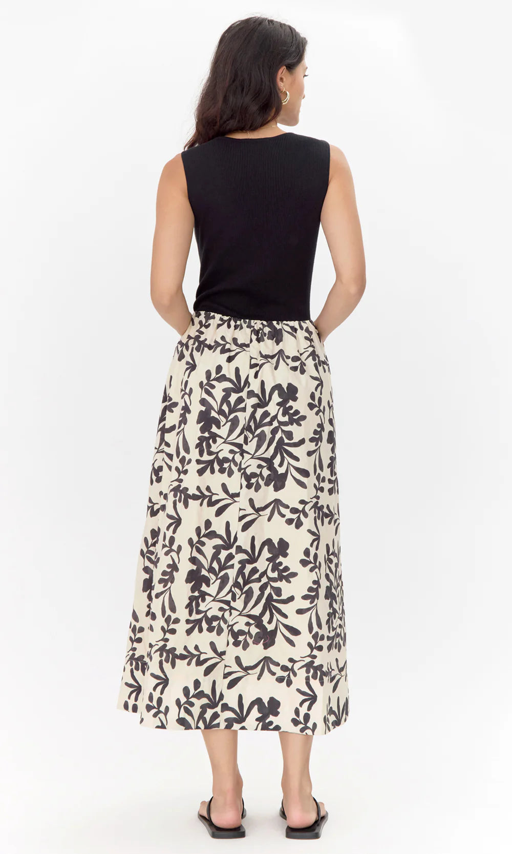 Clarison mix midi dress
