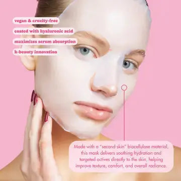 ESW Beauty Winter Mocktail Mask Bar Set with colorful skincare masks arranged on a white surface.