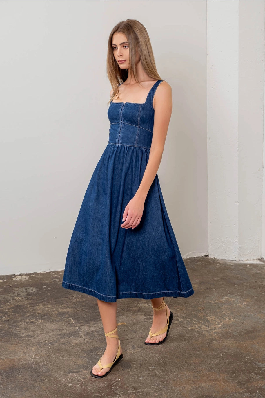 Denim Midi Dress