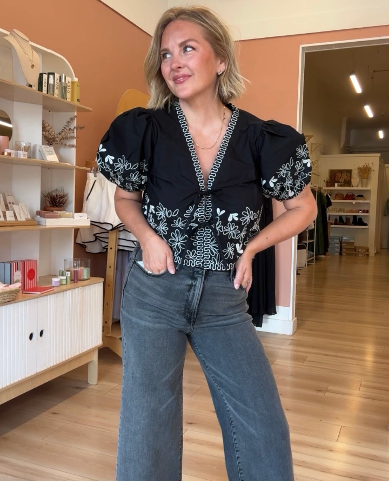 Daisy Eyelet Top - Sprig Beauty Co