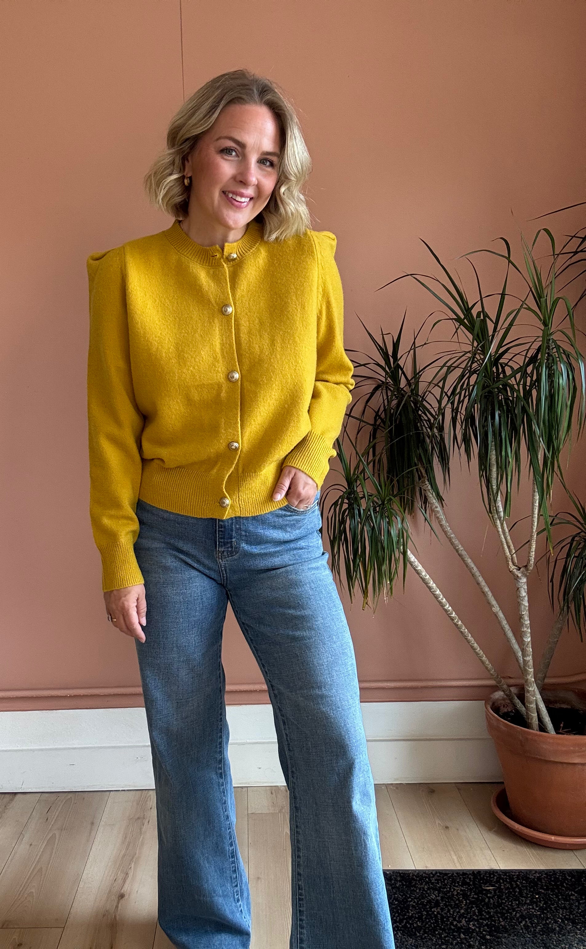 Juliet Cardigan - Mustard - Sprig Beauty Co