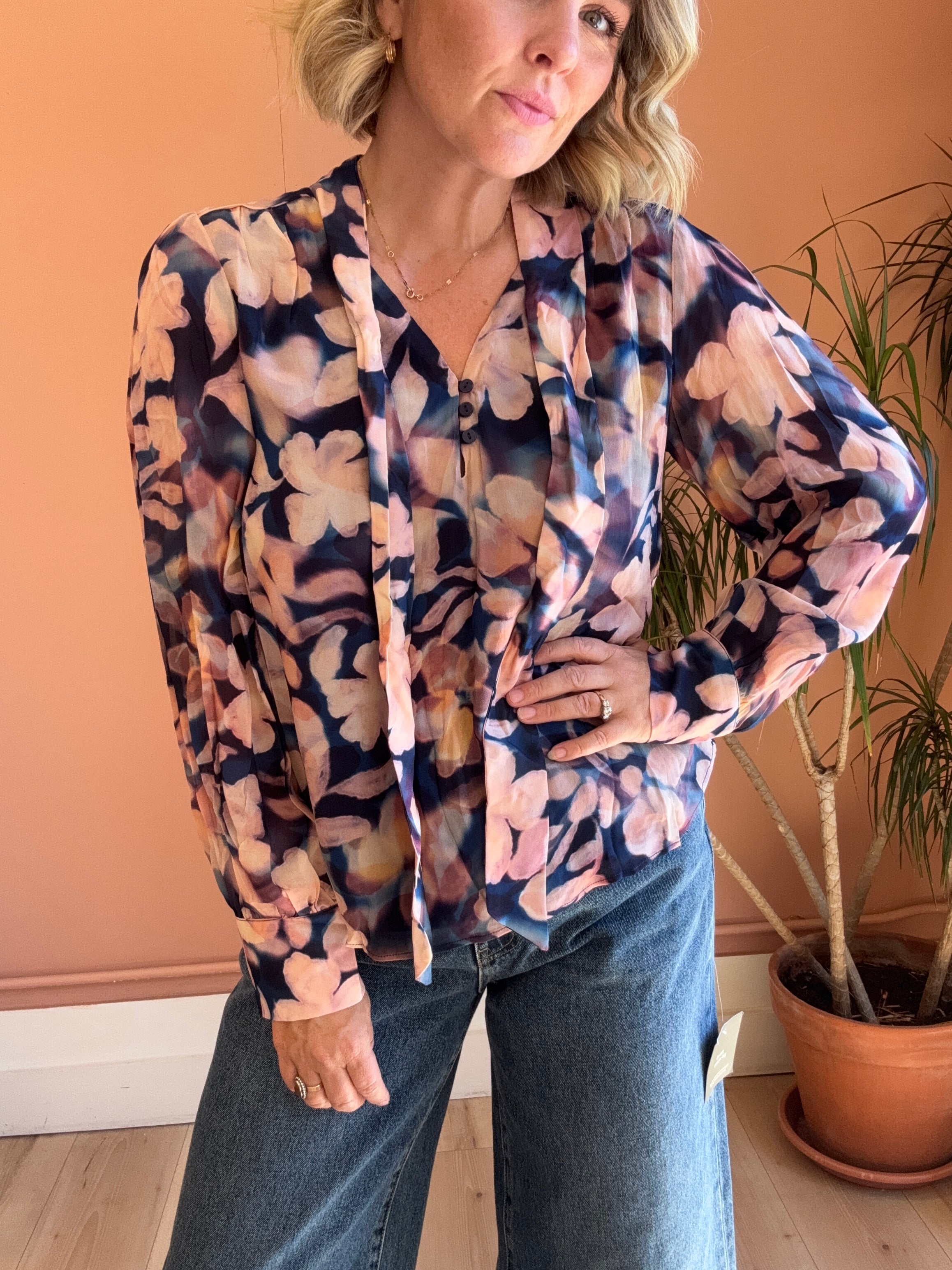 Midnight Bloom Blouse - Sprig Beauty Co