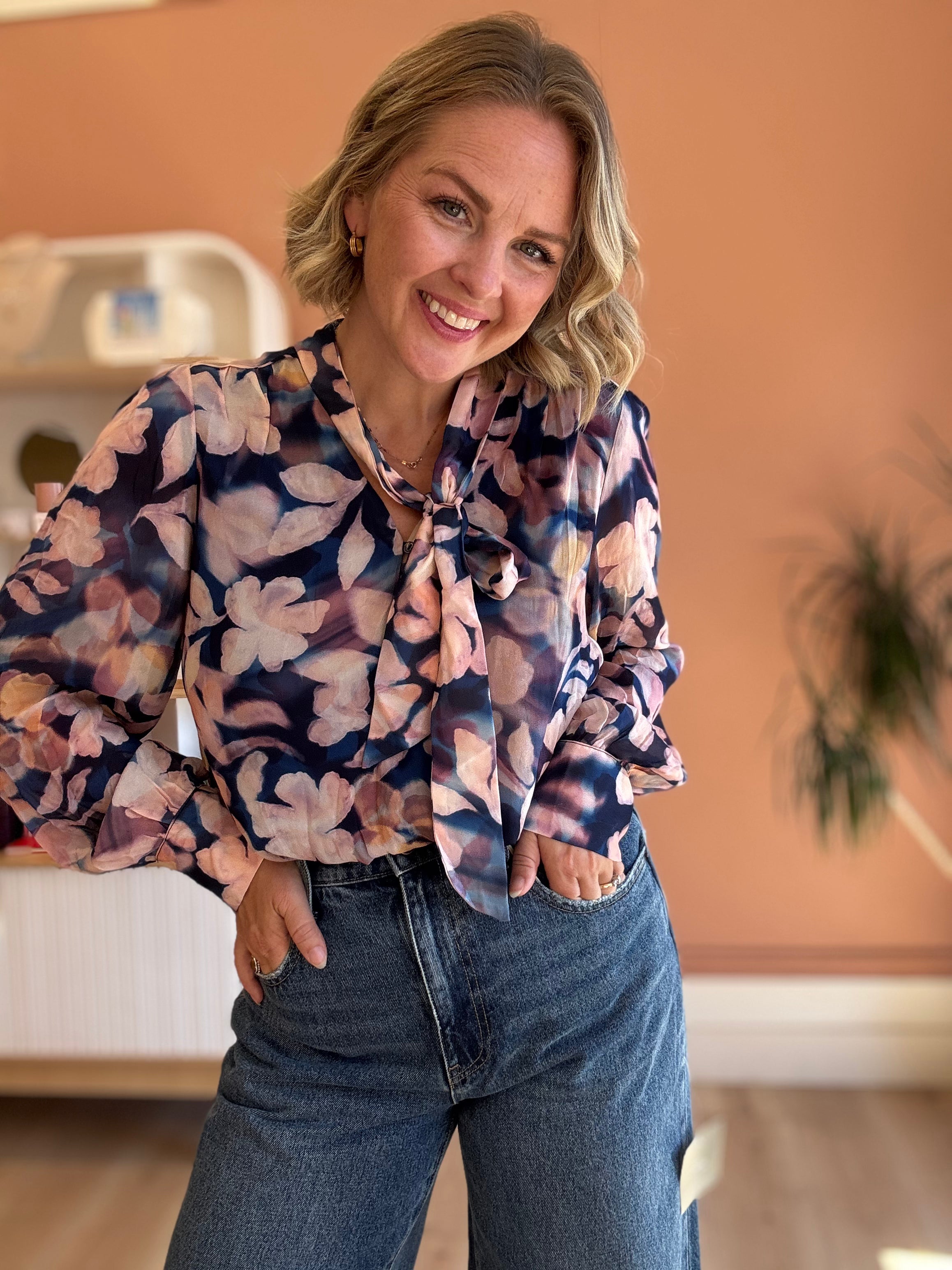 Midnight Bloom Blouse - Sprig Beauty Co