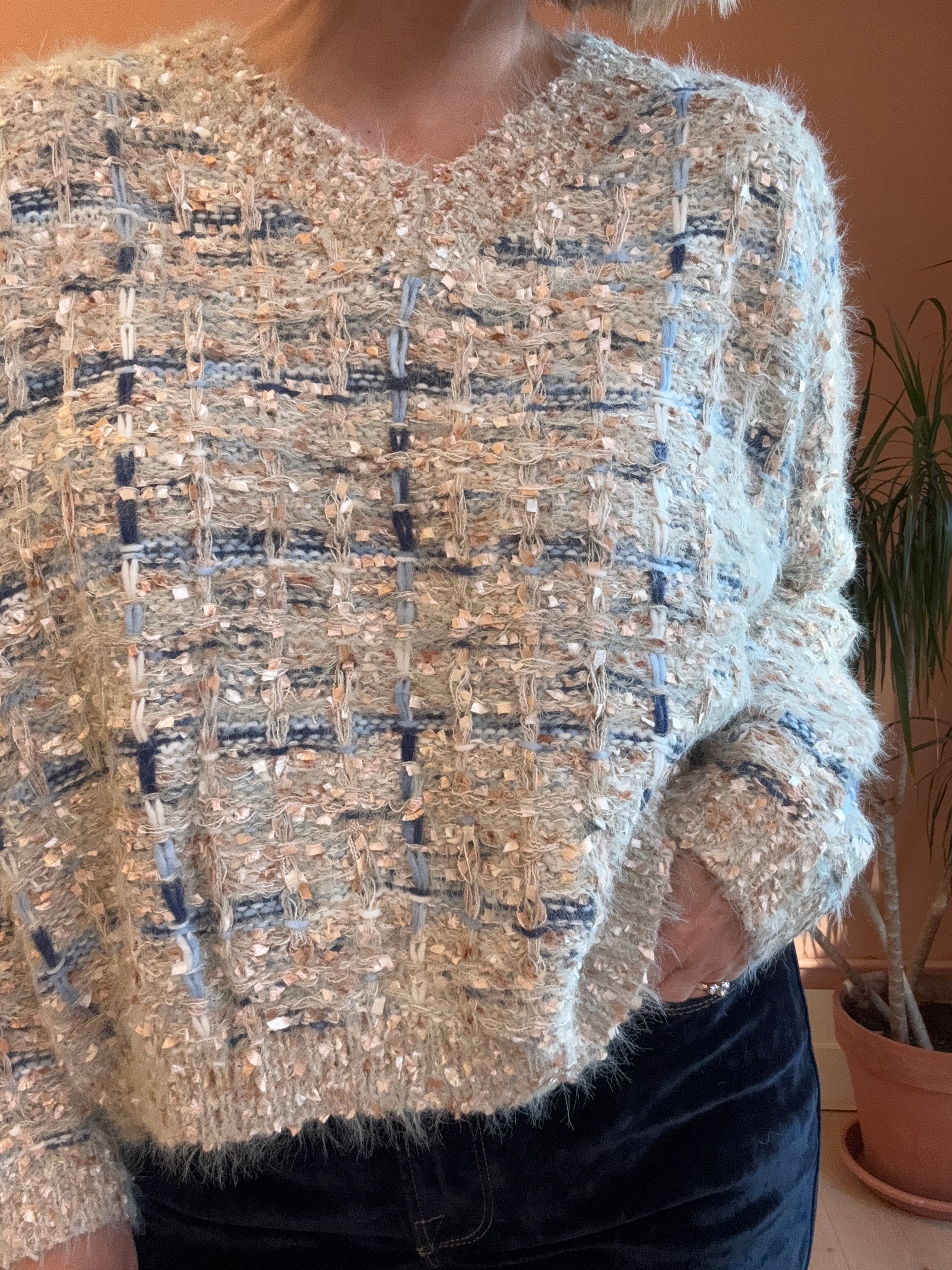 Celeste Tweed Sweater - Sprig Beauty Co