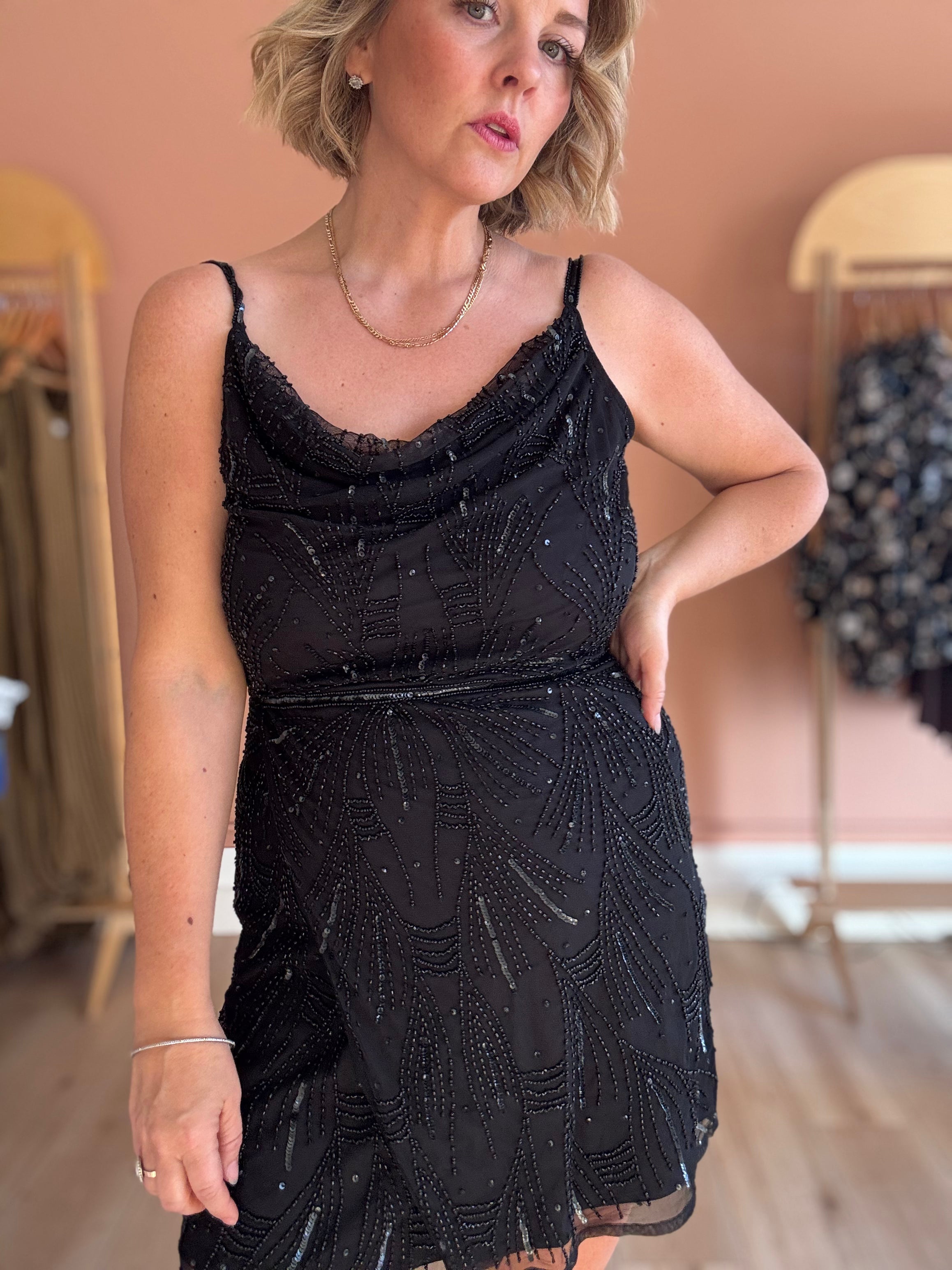 The Everly Beaded Mini Dress