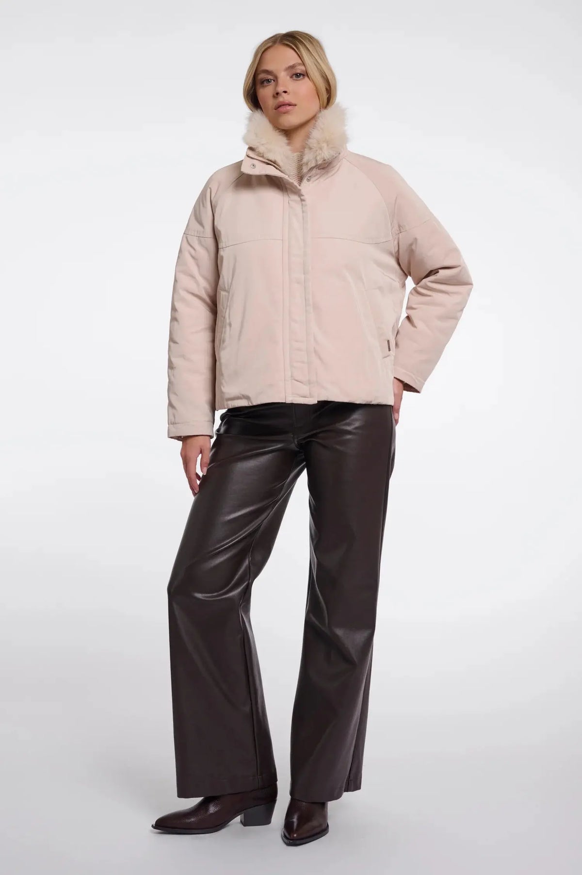 Nanne Faux Fur Collar Jacket