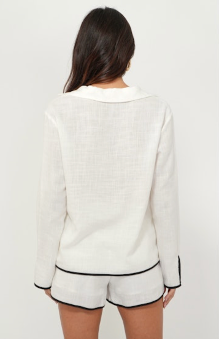 Beverley Linen Top