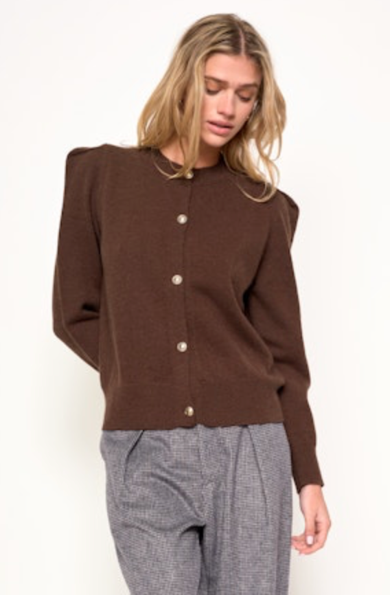 Juliet Cardigan - Chocolate - Sprig Beauty Co