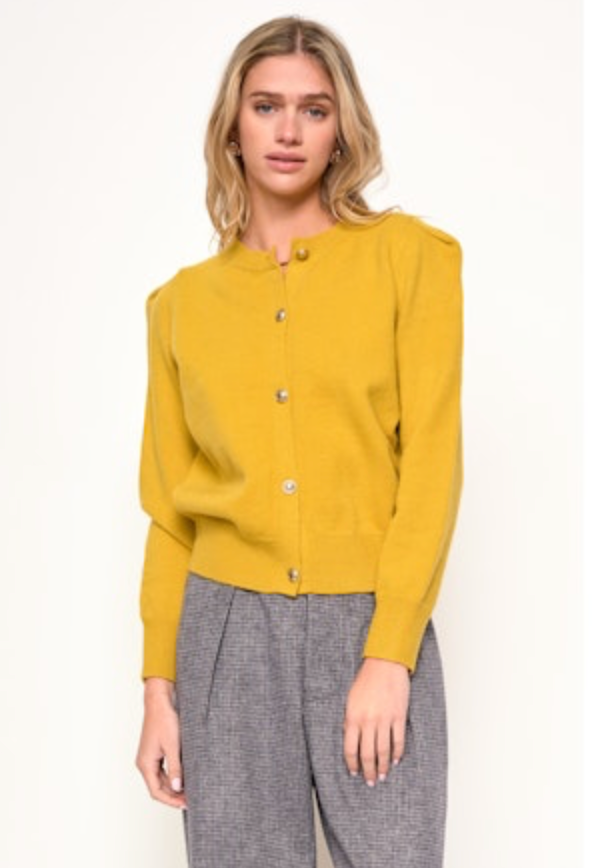 Juliet Cardigan - Mustard - Sprig Beauty Co