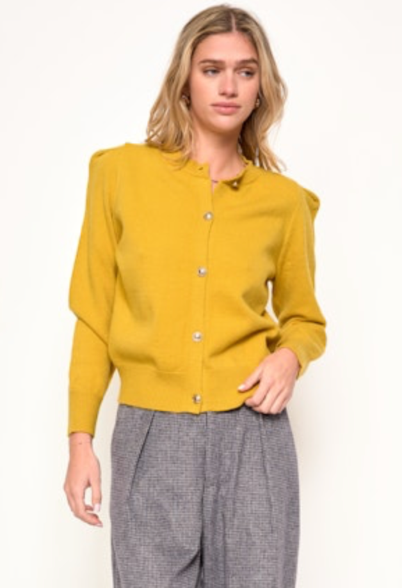 Juliet Cardigan - Mustard - Sprig Beauty Co