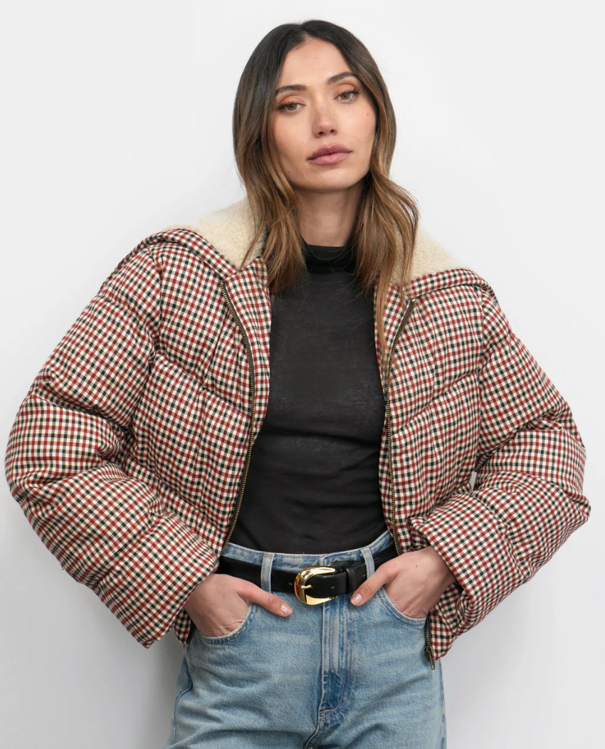 Lennox Gingham Puffer - Sprig Beauty Co
