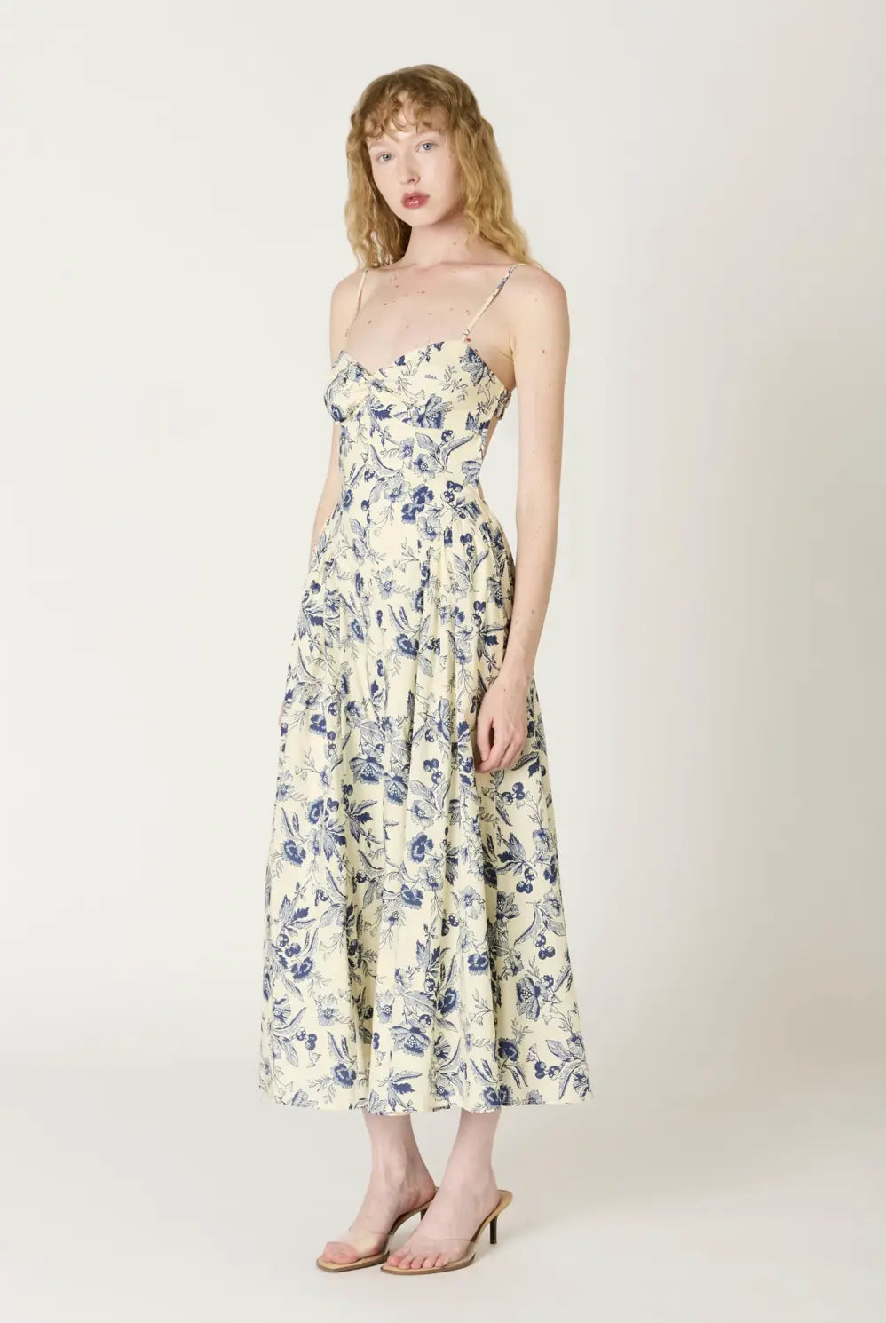 The Delphine Floral Midi Dress - Sprig Beauty Co