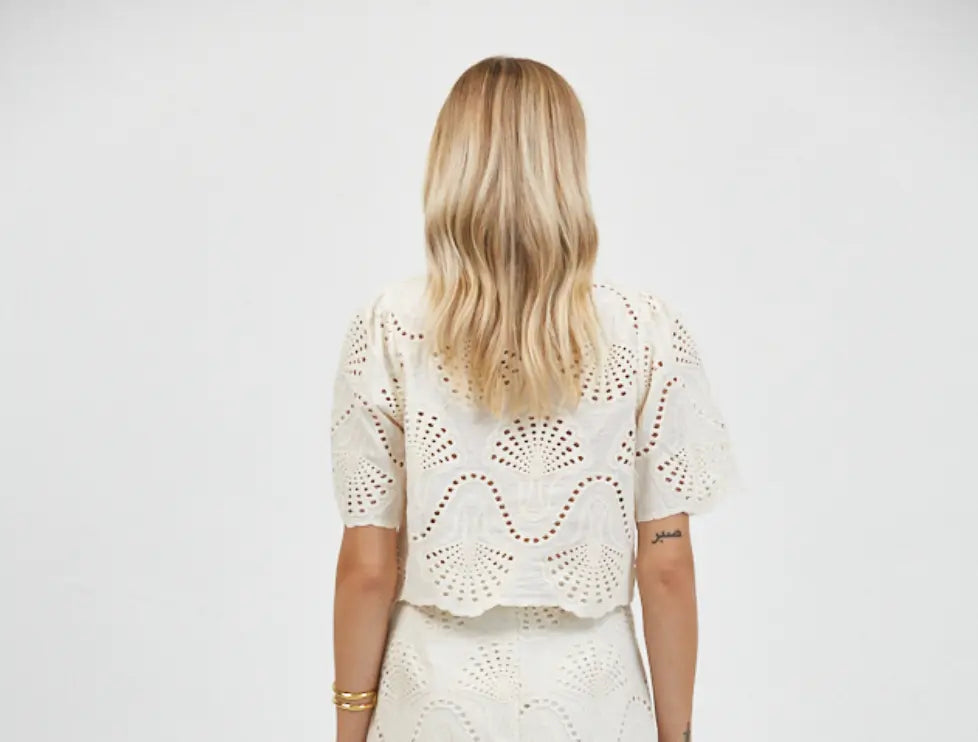 Paloma Eyelet Top - Sprig Beauty Co