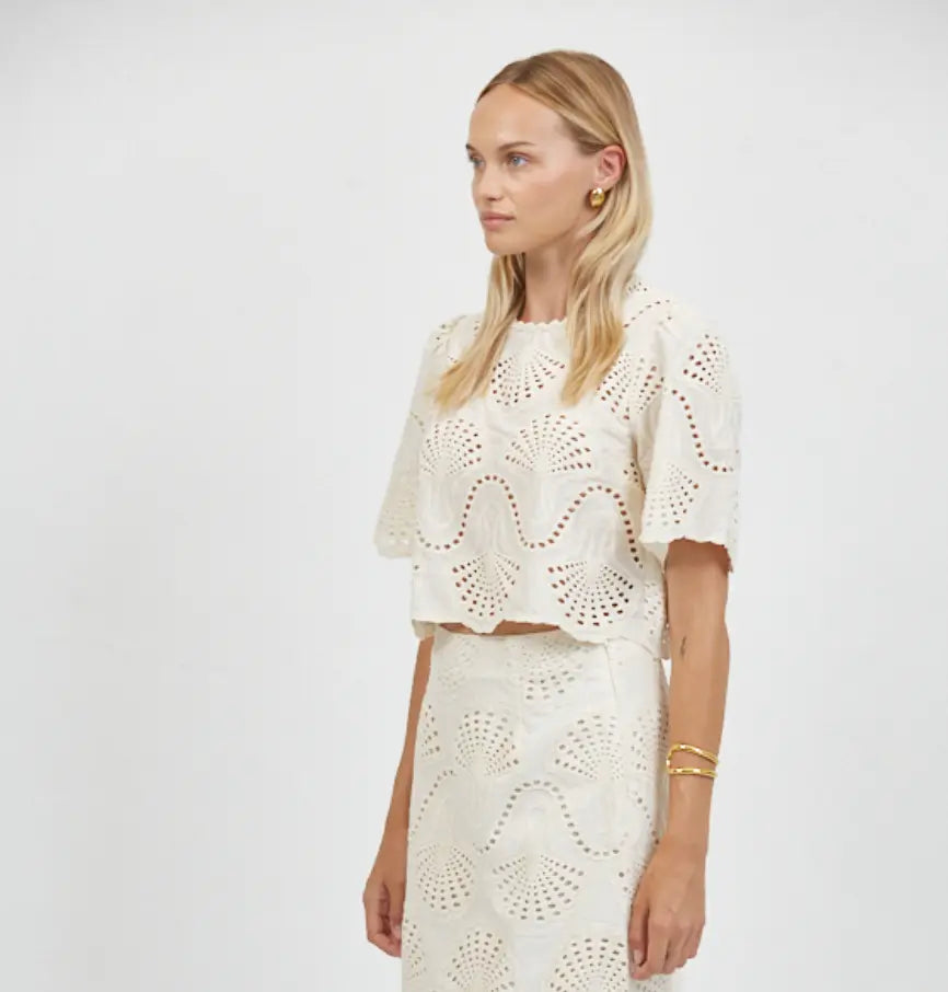Paloma Eyelet Top - Sprig Beauty Co