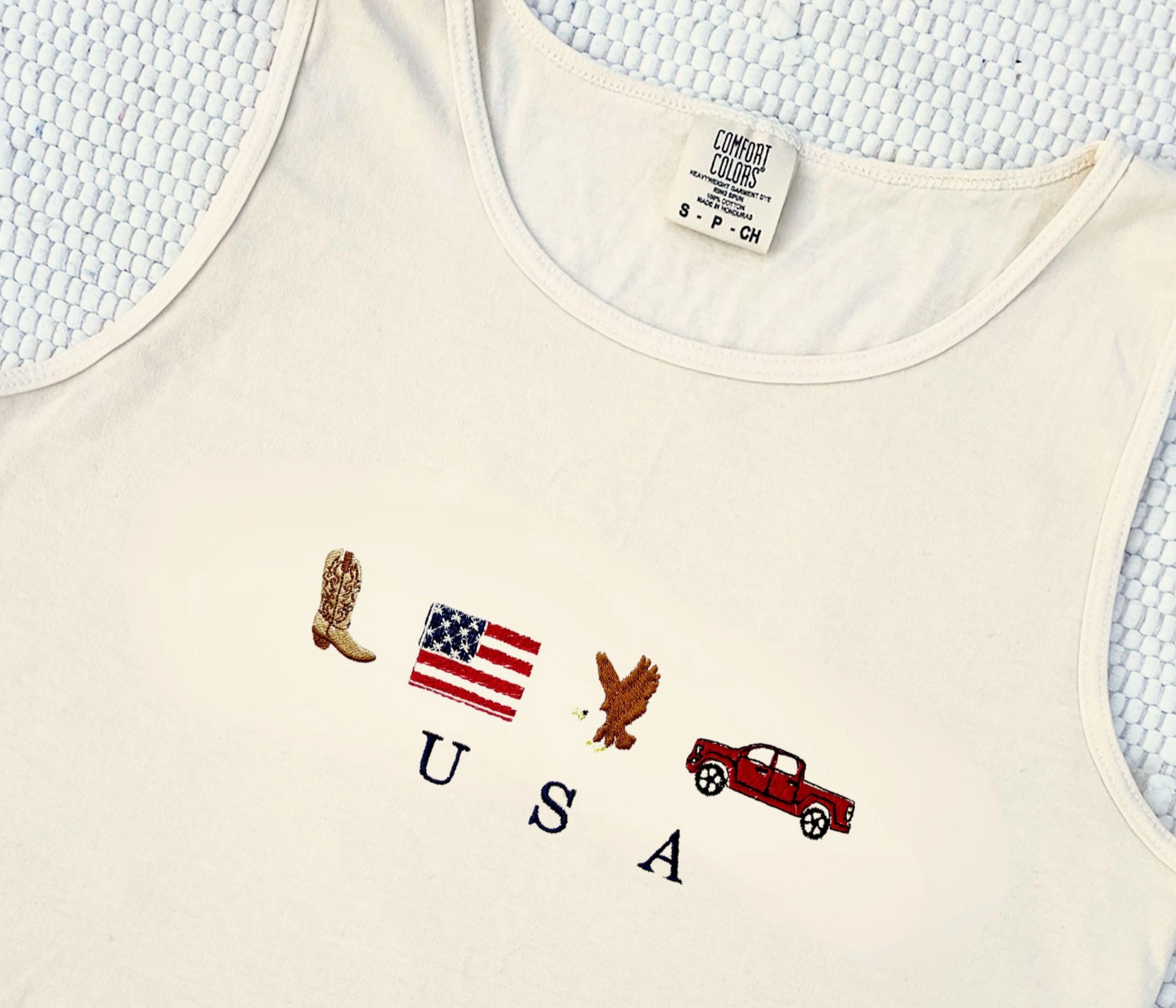 USA Embroidered Icons Sprig Beauty Co